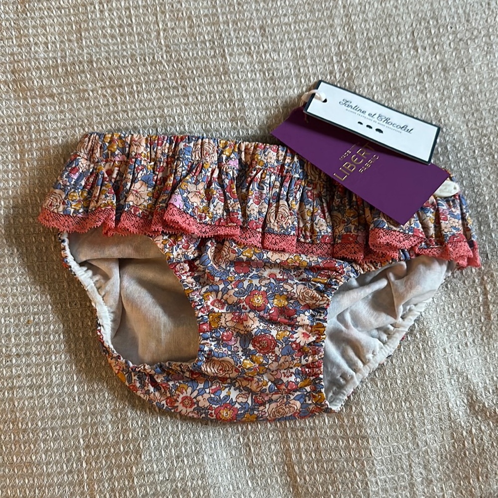 Tartine et Chocolate x Liberty London Girl Bloomers / Pink Floral Swim Bottoms 1 - Picture 2 of 2